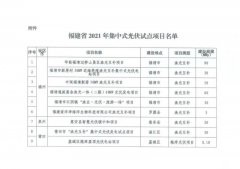 福建：要求试点项目应配建挂钩比例不低于10%（时长不低于2小时）储能设施